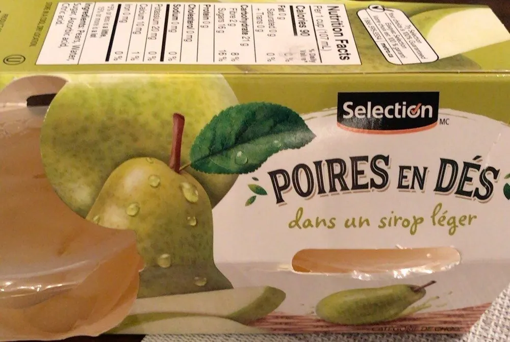 Poires en dés