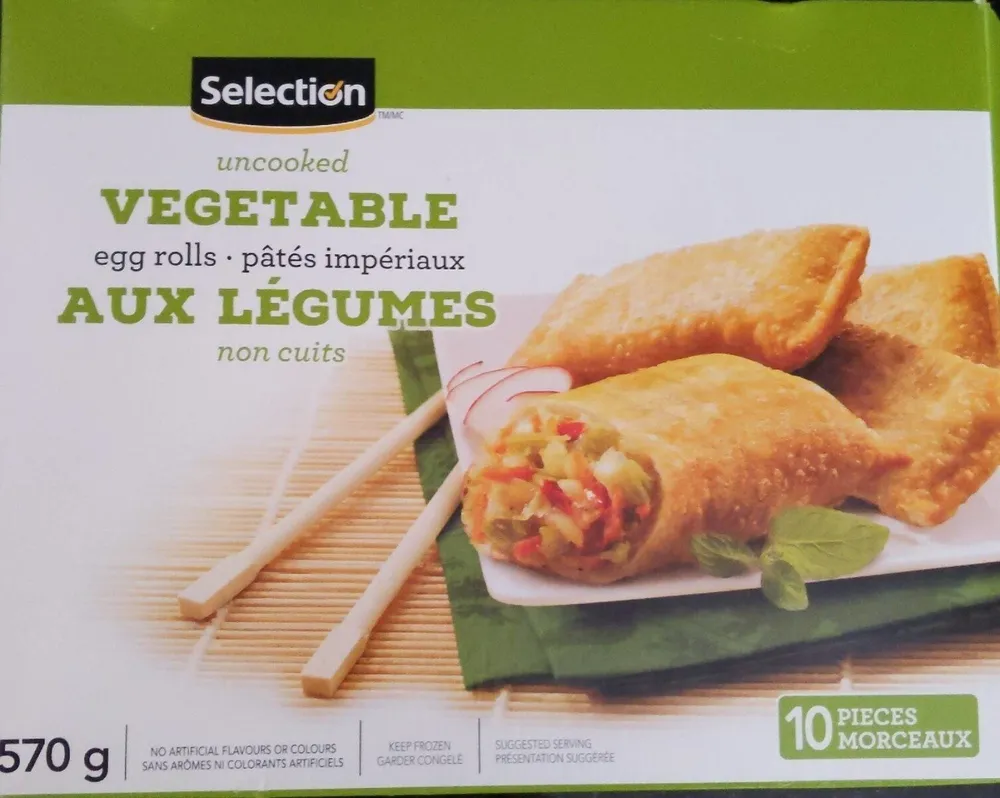 Pâtés impériaux aux légumes non cuits