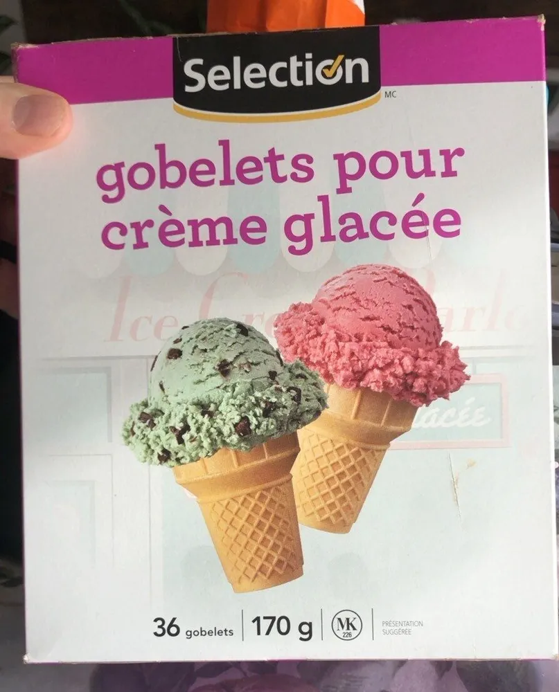 Gobelets pour creme glacée