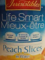 Peach slices in water