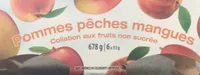Collation aux fruits : pommes pêches et mangues