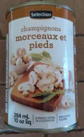 Champignons morceaux et pieds