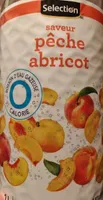 Boisson d'eau gazeuse saveur pêche abricot