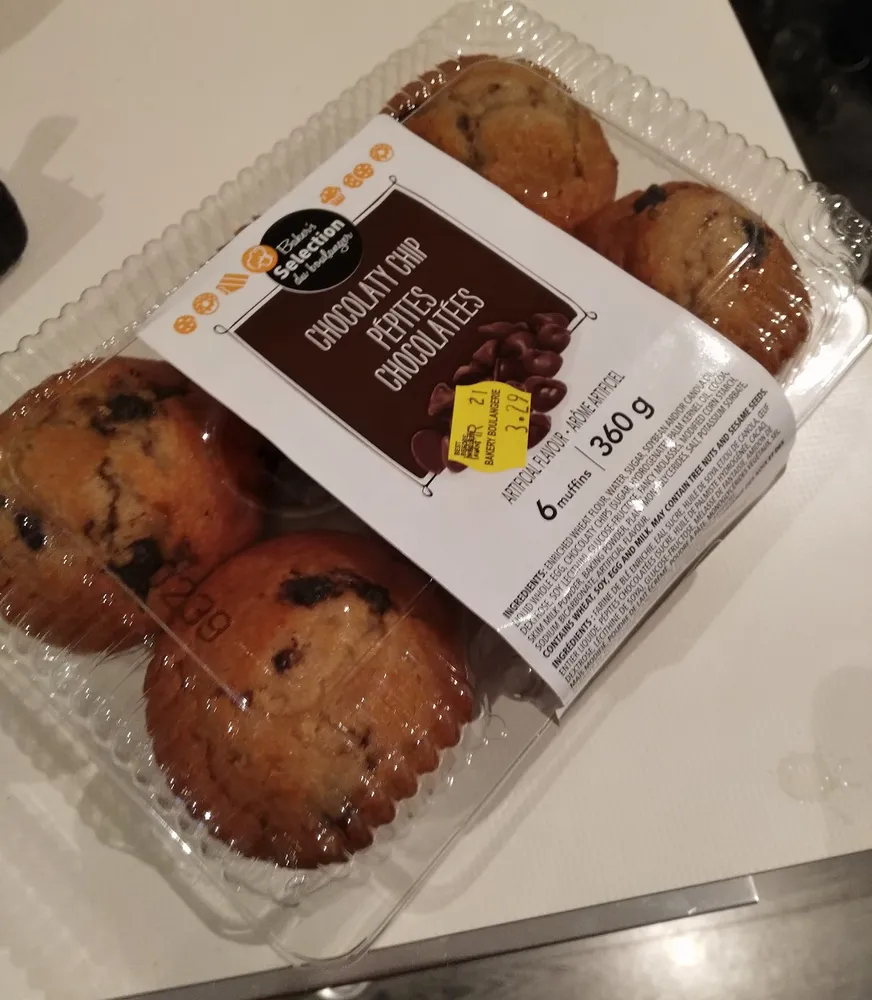 Muffins pépites chocolatées