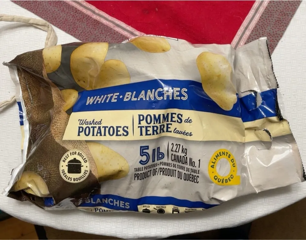 Pommes de terre lavees