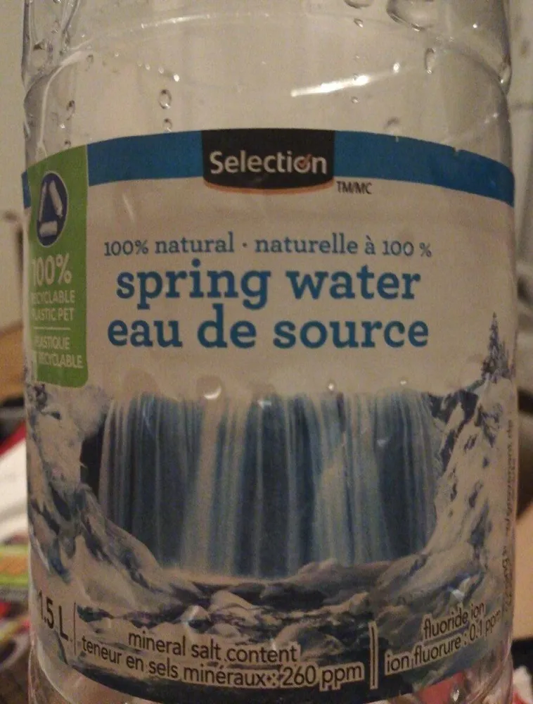Eau de source