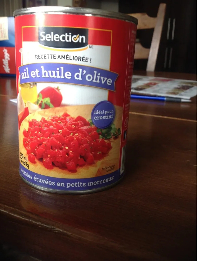 Tomates étuvées en petits morceaux
