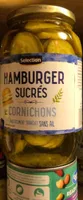 Cornichons hamburger sucrée