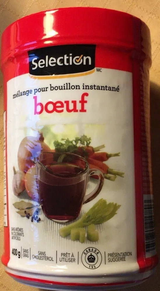 Mélange pour bouillon instantané boeuf