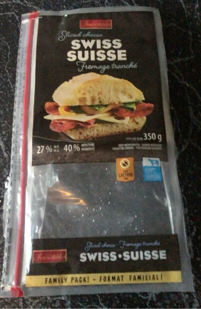 Suisse fromage tranché