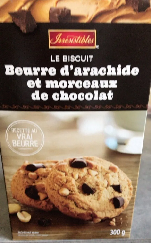 Biscuit beurre d’arachide et morceaux de chocolat