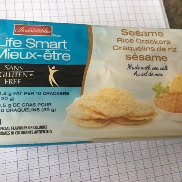 Craquelins de riz cuits au four