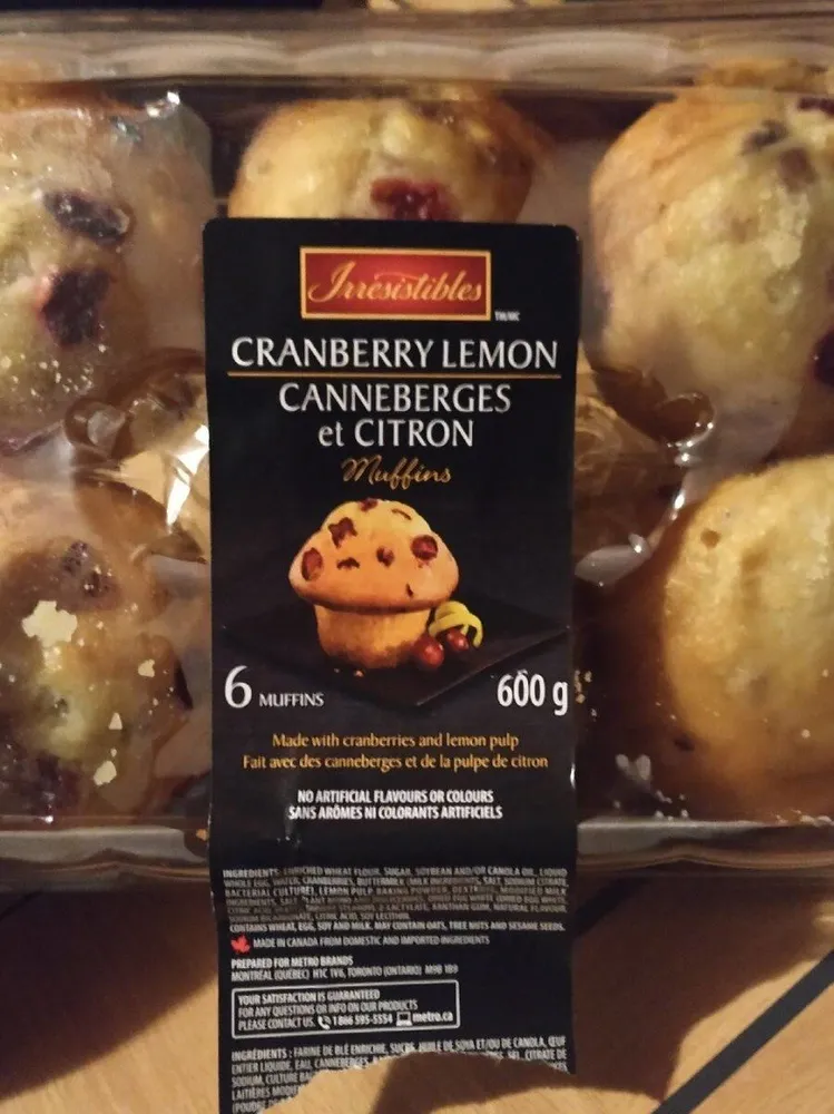 Cranberry lemon muffin