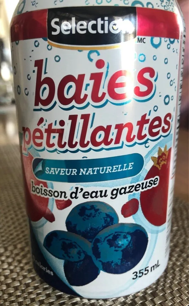 Boisson d'eau gazeuse baies petillantes