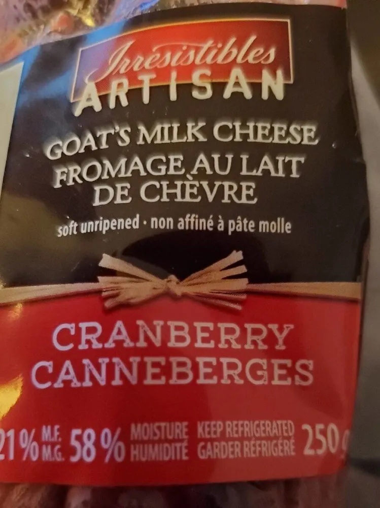 Fromage lait de chèvre canneberge