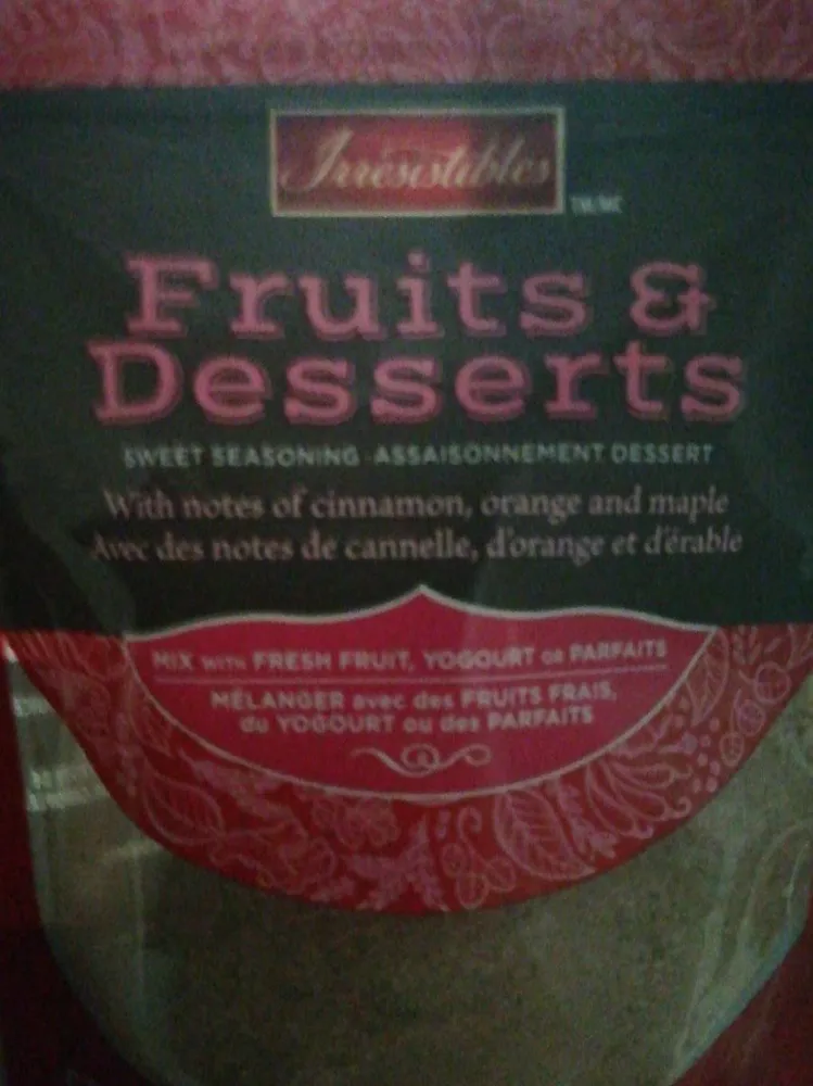 Fruits et desserts