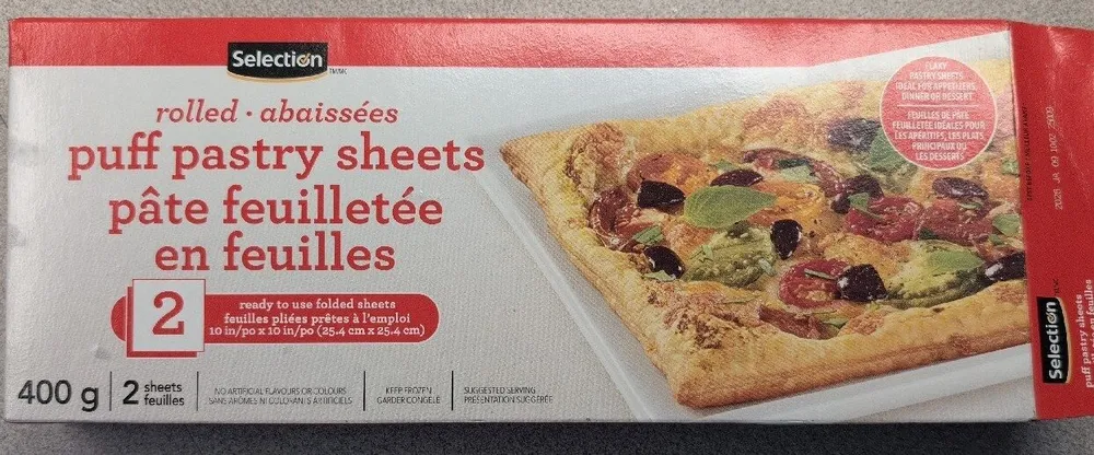 Pâte feuilletée en feuilles