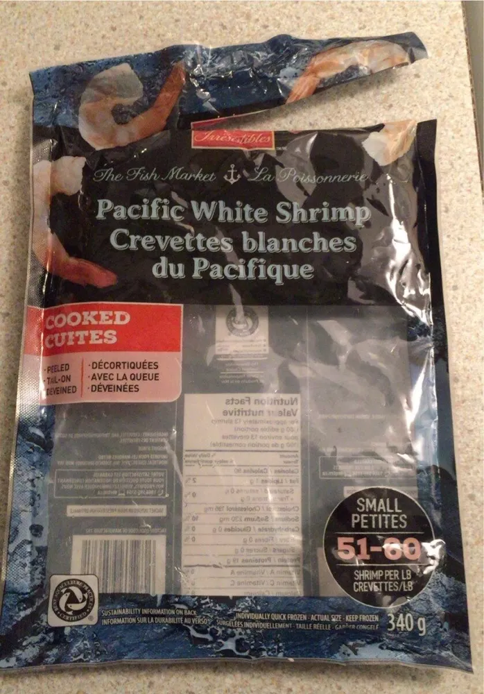 Crevettes blanches du Pacifique