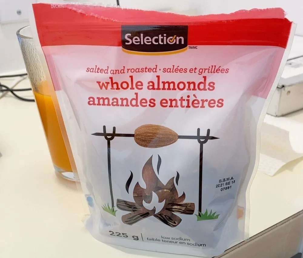 Whole almonds