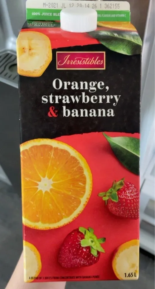Orange, strawberry & bannana