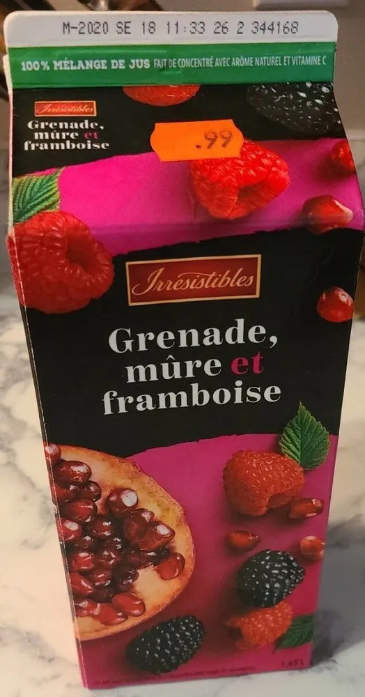 Grenade mûre et framboise