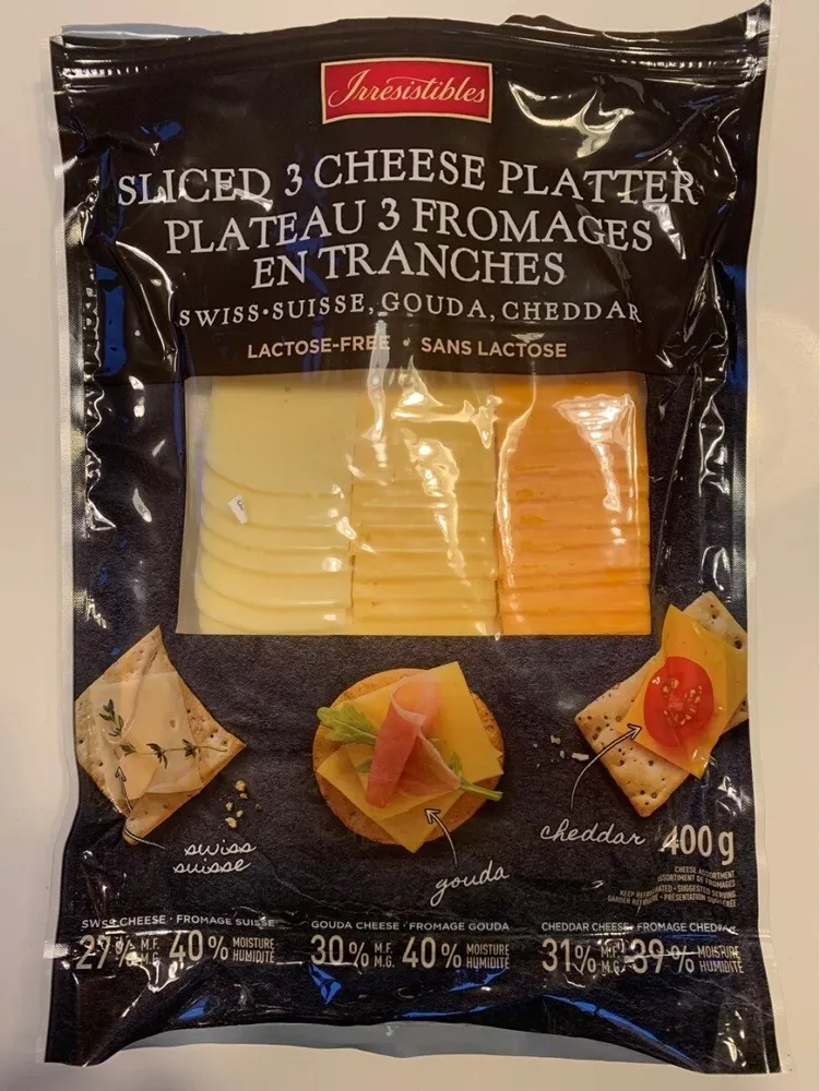 Plateau 3 fromages en tranches