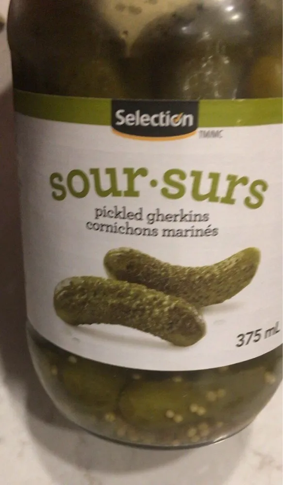 Cornichons marinés surs