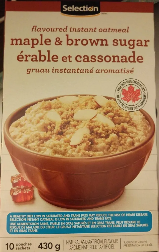Instant Oatmeal: maple and brown sugar