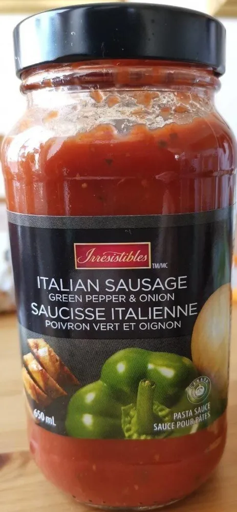 Sauce pour pâtes saucisse italienne poivron vert et oignon