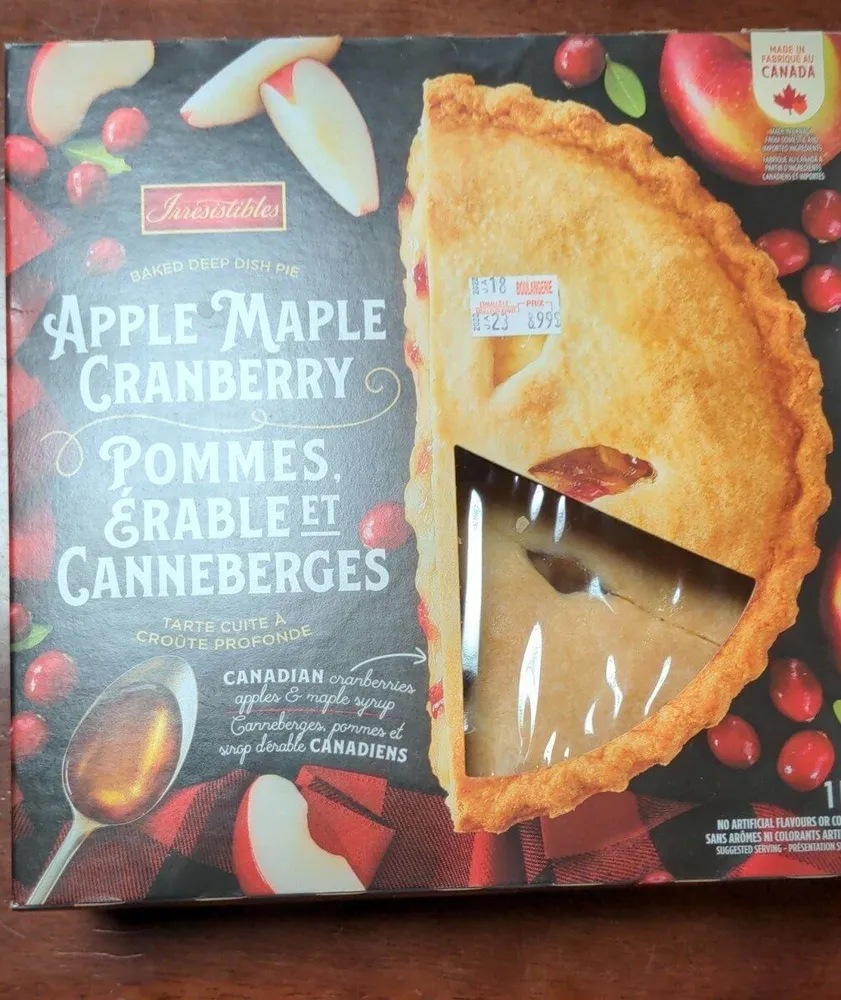Tarte pommes erable et canneberges