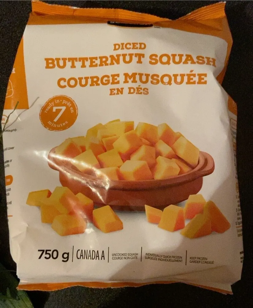 Courge musquée en dés