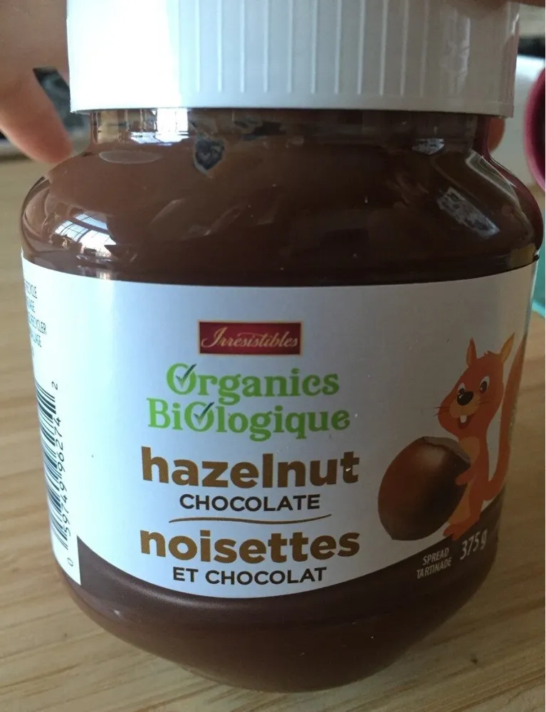 Tartinade noisettes et chocolat