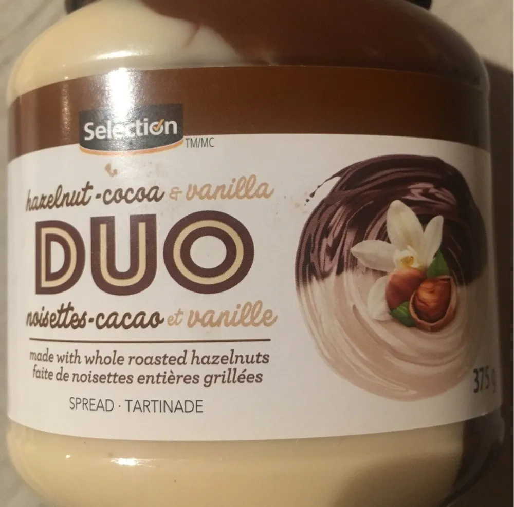 Duo noisettes cacao et vanille