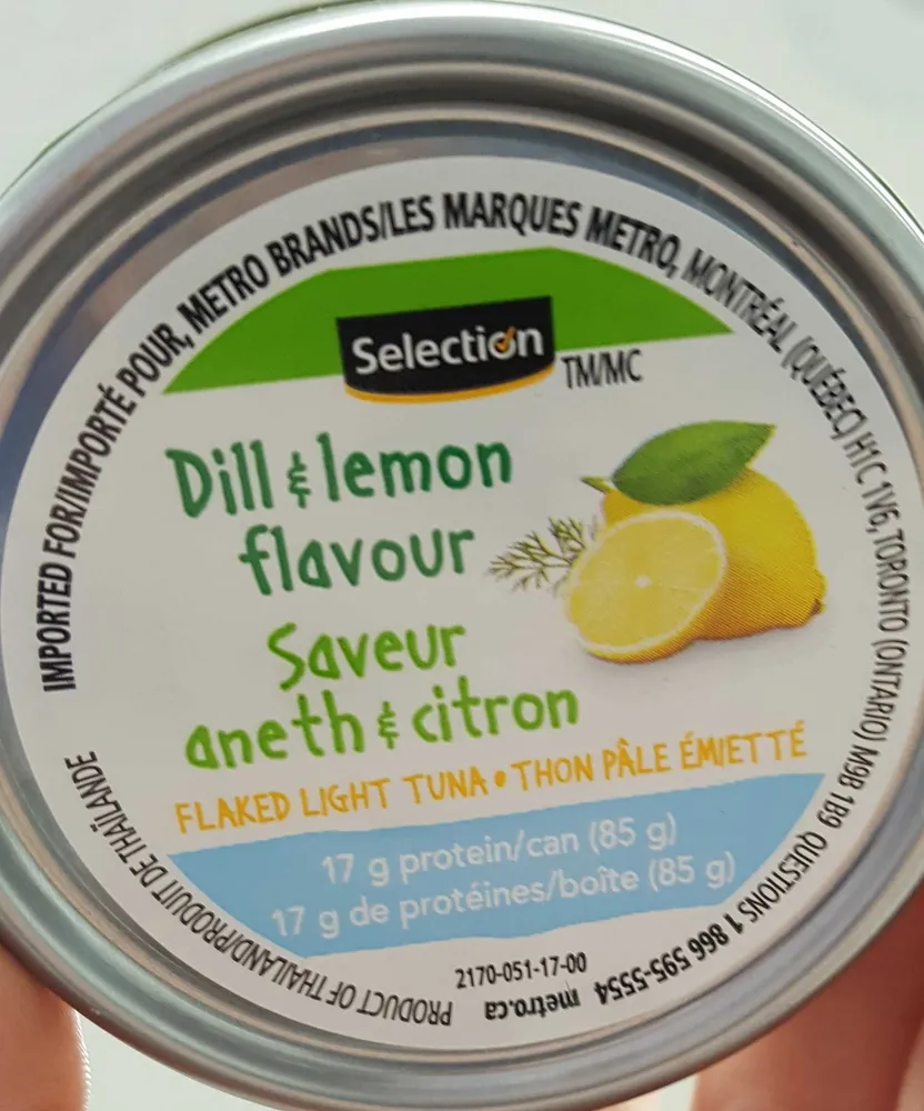 Thon pâle émietté saveur aneth & citron
