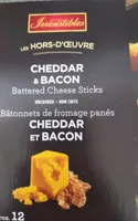 Bâtonnet de fromage pané cheddar et bacon
