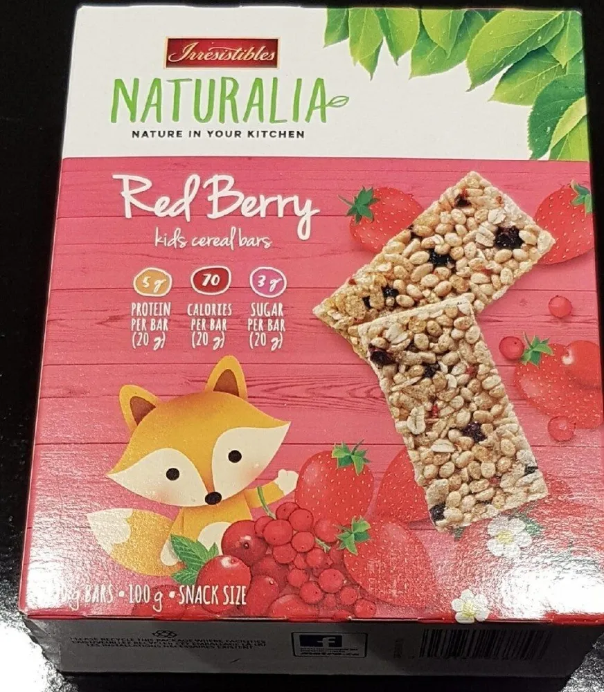 Red Berry kids cereal bars