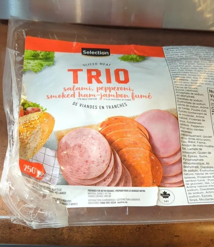 Sliced meat trio
