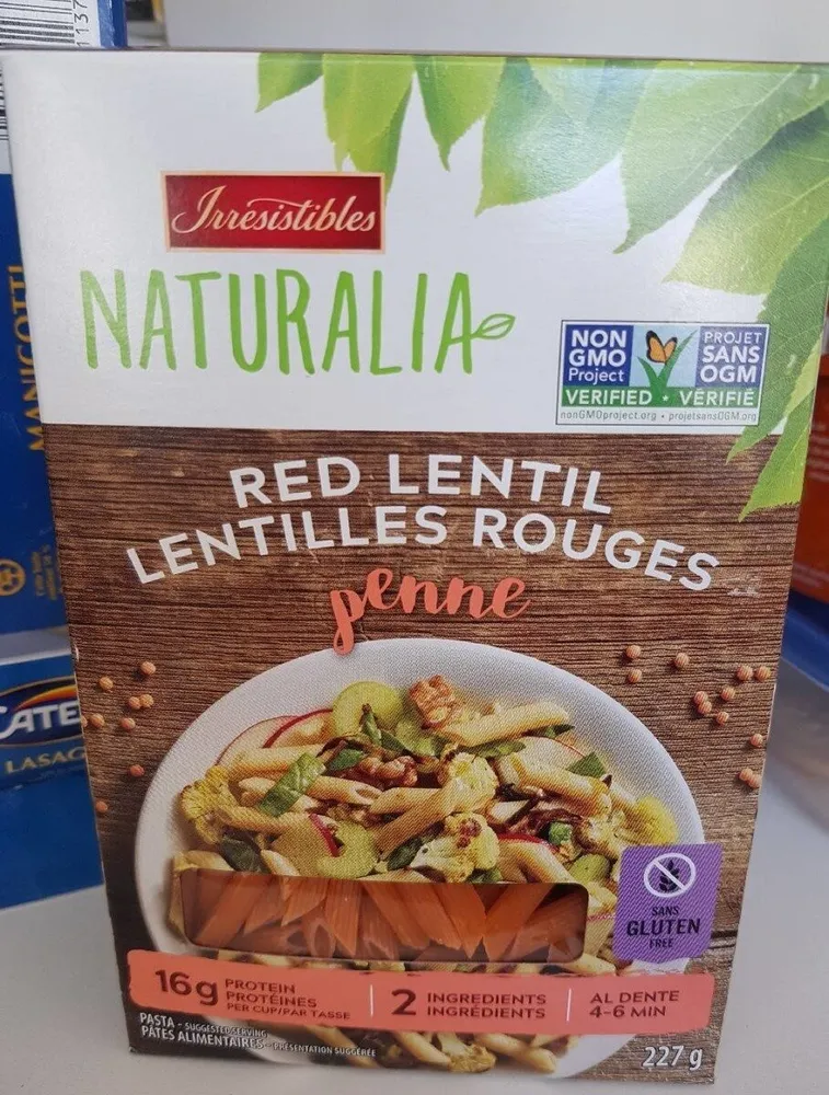 Pâtes de lentilles corail