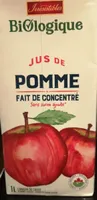 Jus de pomme fait de concentré