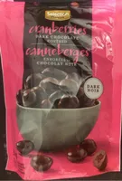 Canneberge enrobées de chocolat noir