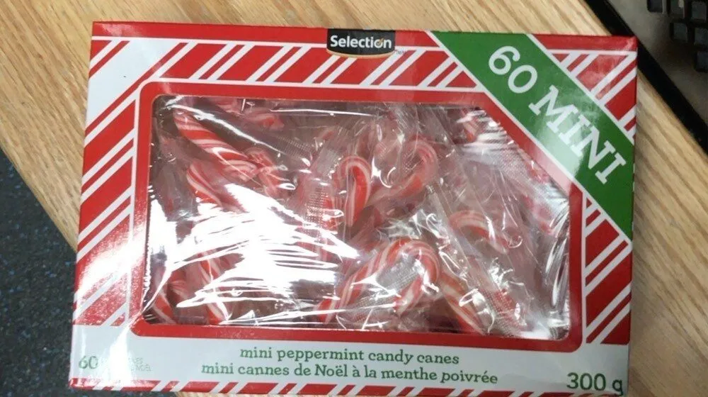 Mini peppermint candy canes