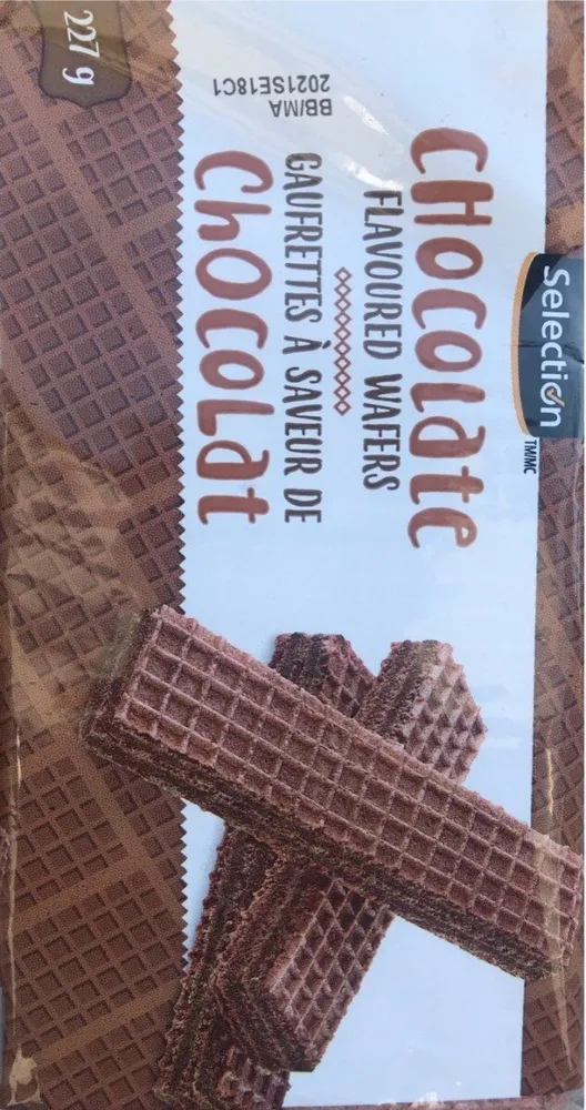 Gaufrette a saveur de chocolat