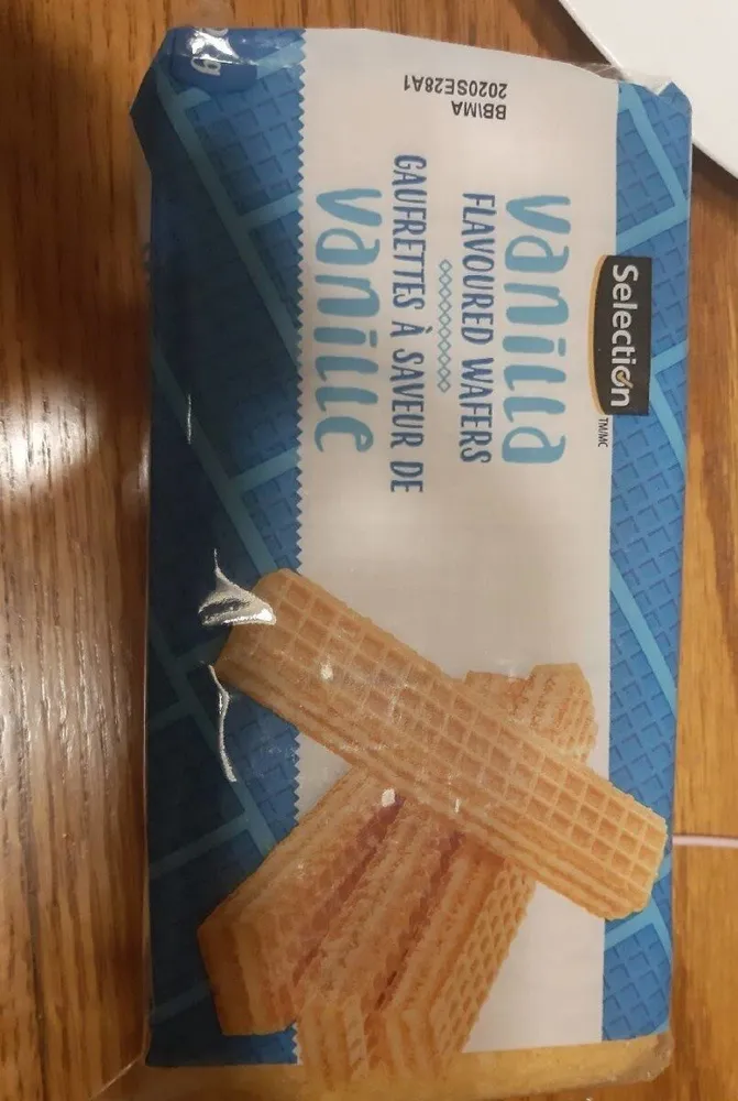 Gaufrette a saveur de vanille