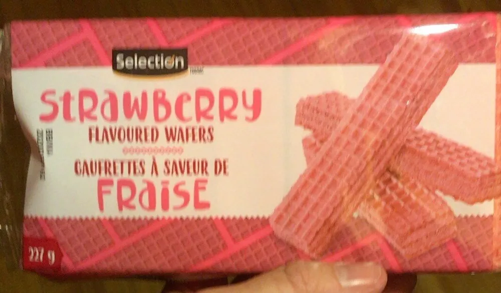 Gaufrettes à saveur de fraise