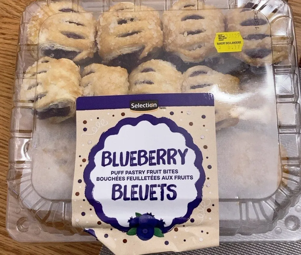 Bouchées feuilletées aux fruits bleuets