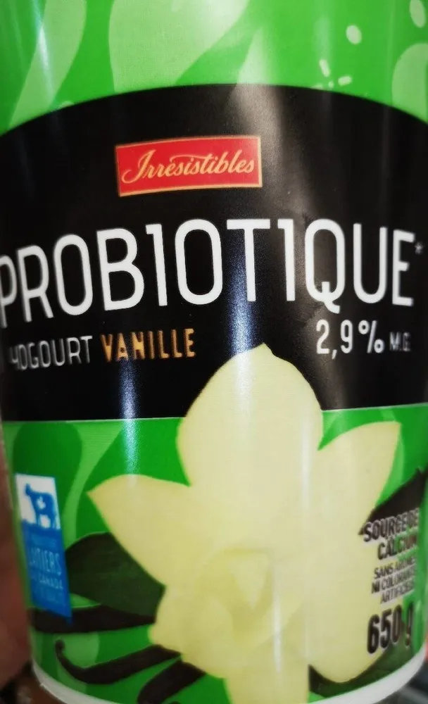 Probiotiques yogourt vanille