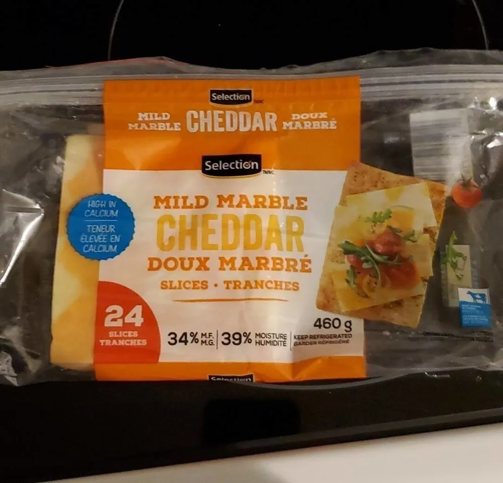 Cheddard doux marbré tranchés