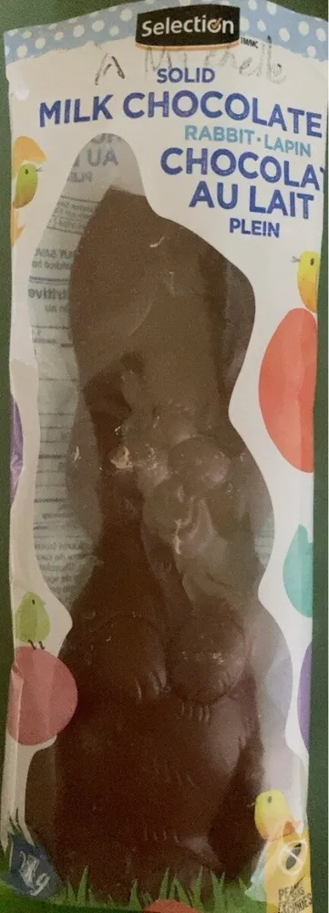 Solid milk chocolate rabbit