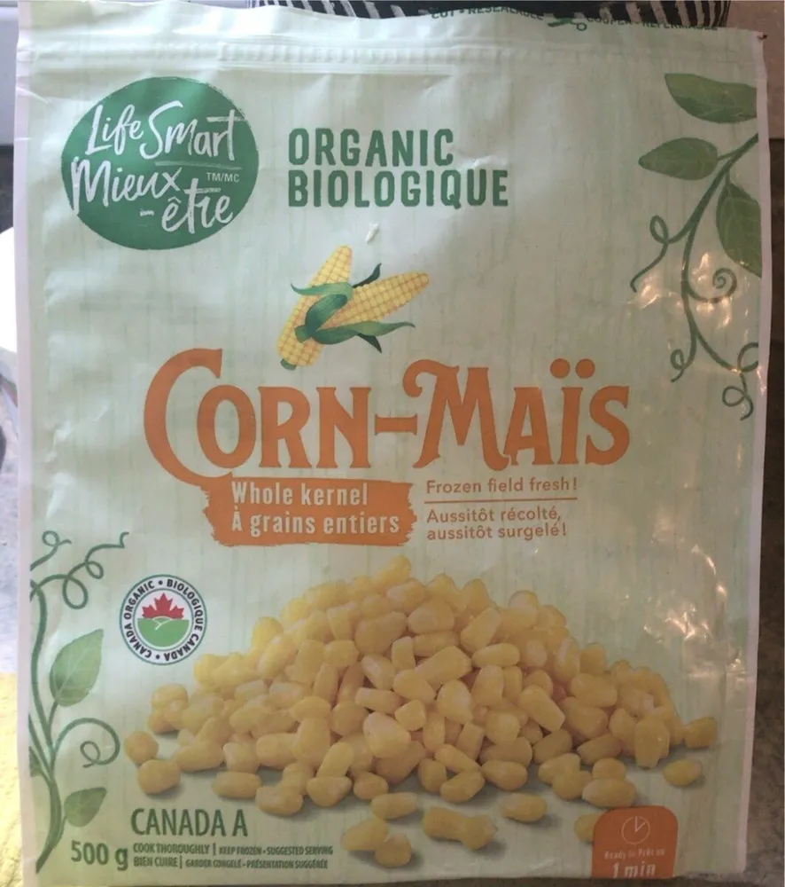 Maïs à grains entiers surgelés