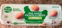 12 Large Organic Free-Range Eggs, brown.